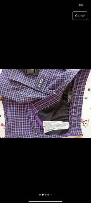 Skort de cuadros Bershka 💜