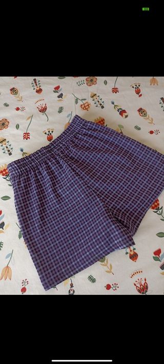 Skort de cuadros Bershka 💜