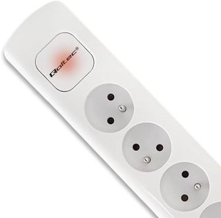 QOLTEC 50280 Multipresa 8 PRESE 1,8 M Bianco
