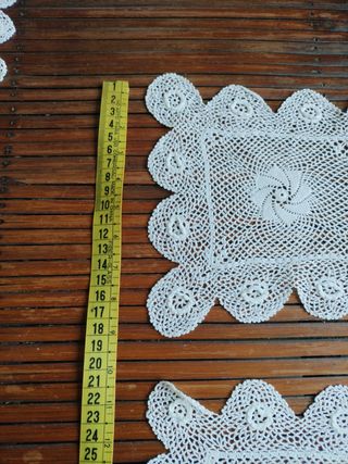 Due centrotavola uncinetto vintage n