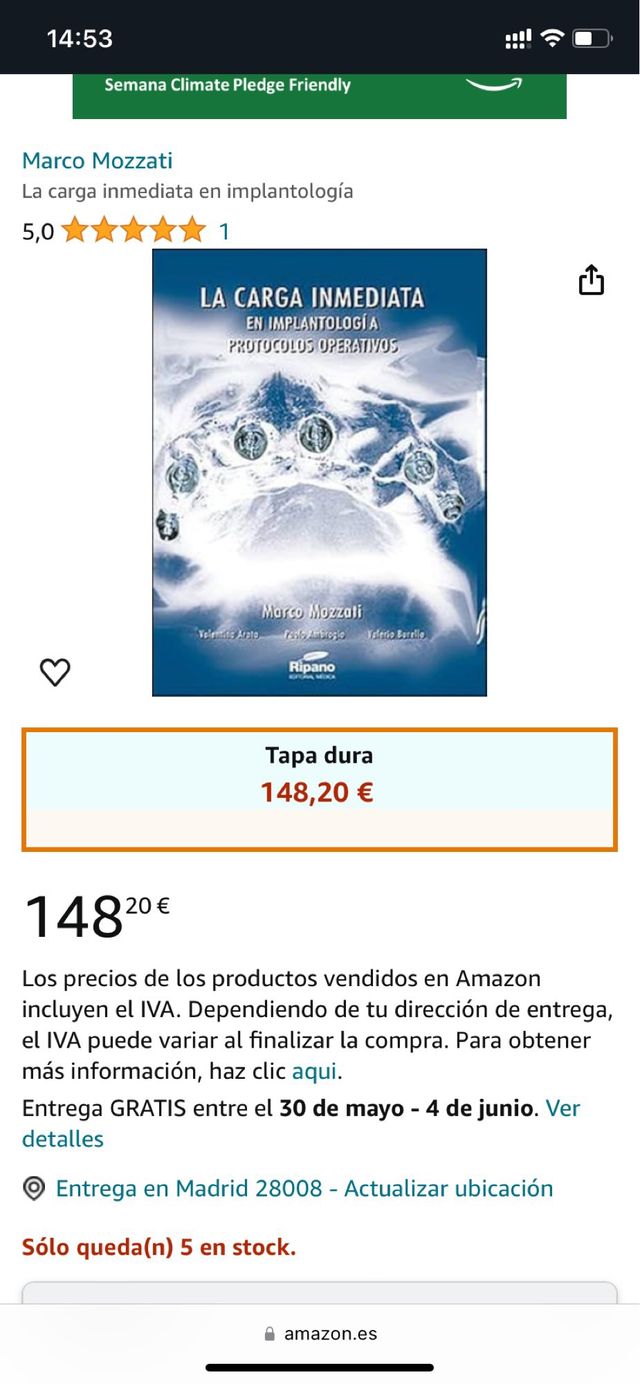 Libro la carga inmediata en implantología Mozzati