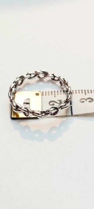 Anillo plata corazones anudados