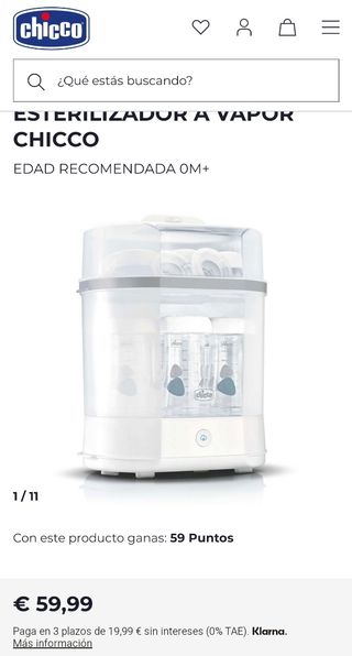 Esterilizador bebé Chicco