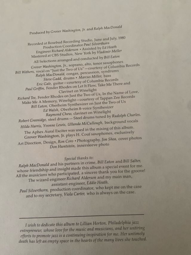 Grover Washington Jr Vinilo Lp