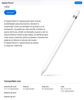 Appel pencil 1a Generacion Impecable