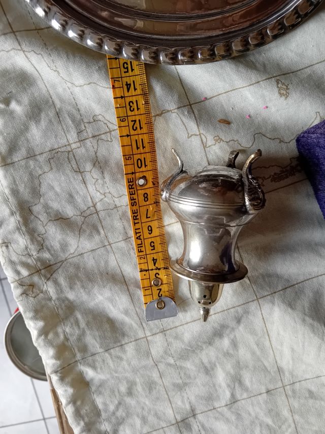 Porta sale e pepe set metallo argentato