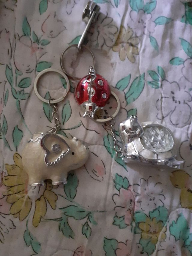 Portachiavi coccinella + elefante +tartaruga