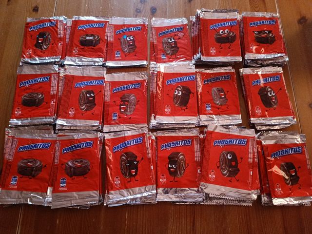 18 sobres diferentes vacios PHOSKITOS