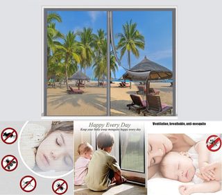 Mosquitera Removible Blanca de Ventana 60*60 cm