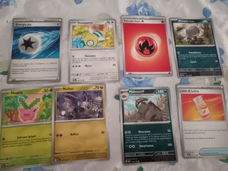Lotto 8 carte Pokemon energia jet,dunsparcen70 ene