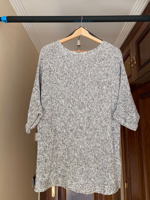 Jersey jaspeado con mangas murciélago