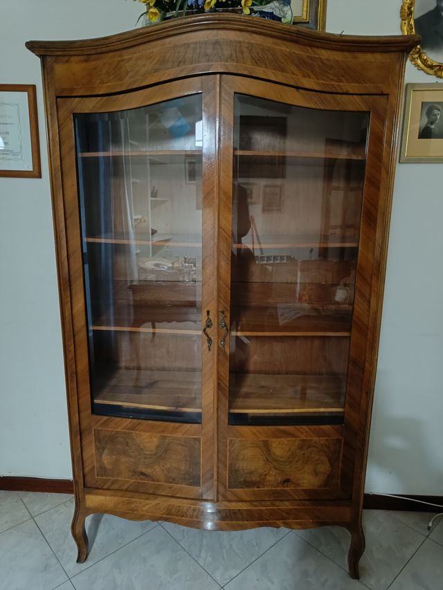 VETRINA ANTICA IN LEGNO DUE ANTE