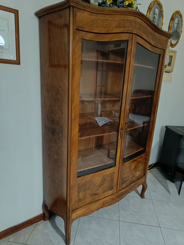 VETRINA ANTICA IN LEGNO DUE ANTE