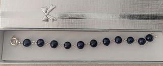 Pulsera, plata ley y perlas