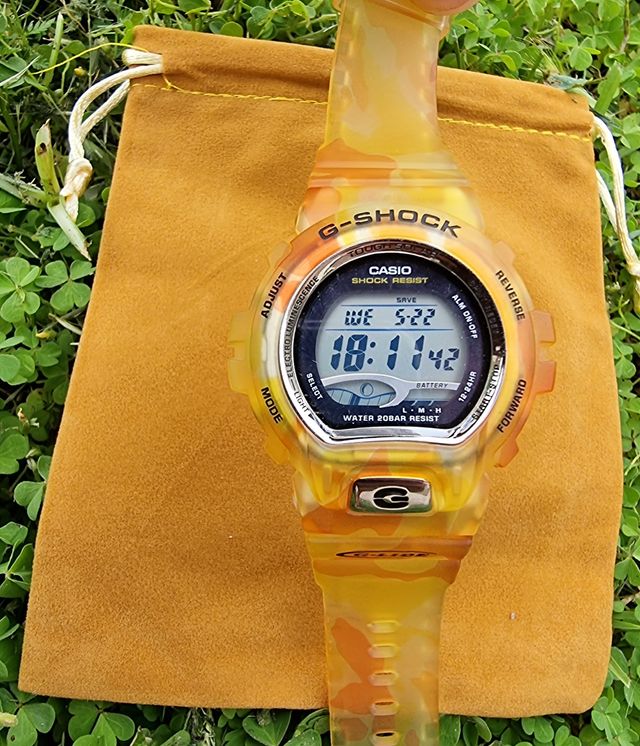 Casio G-shock G-Lide GL-220 amarillo naranja camo