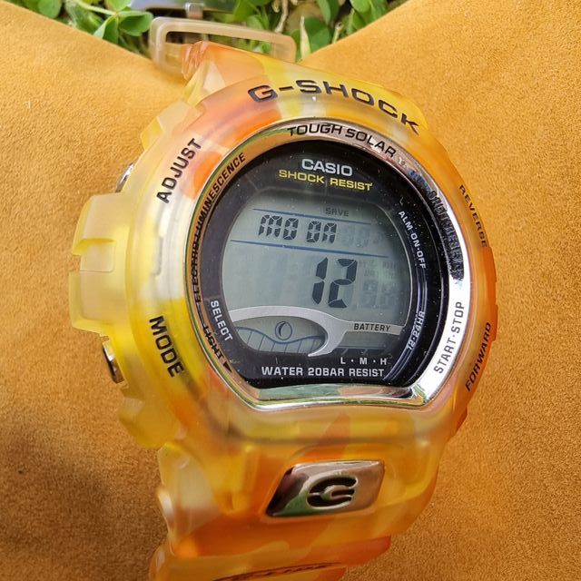 Casio G-shock G-Lide GL-220 amarillo naranja camo