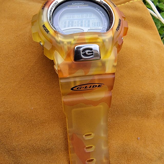 Casio G-shock G-Lide GL-220 amarillo naranja camo