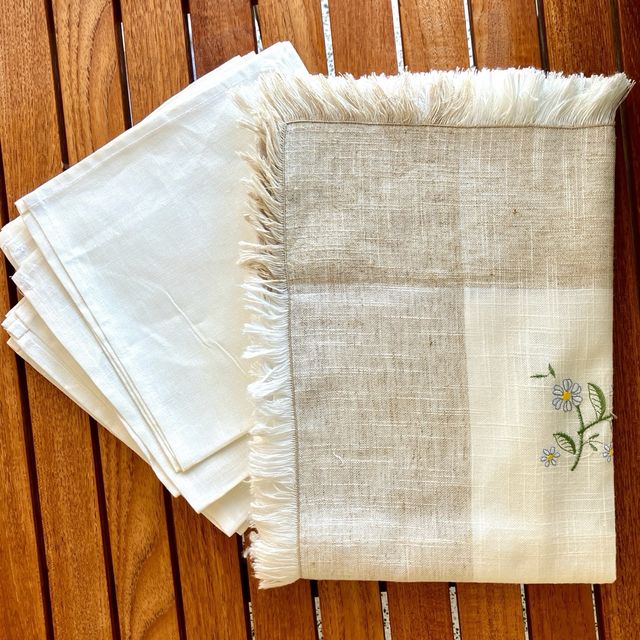 Mantel de Portugal lino bordado Sin usar