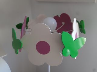 Lamparas y tiradores dormitorio infantil