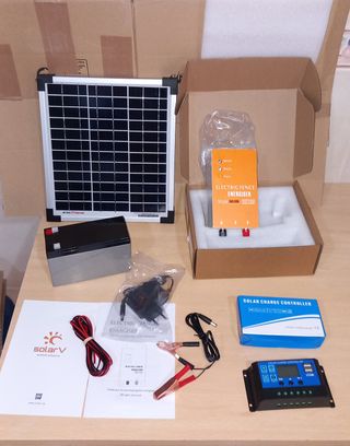 Cercado eléctrico con kit solar automático