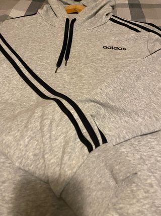 Sudadera gris y negras Adidas talla L/XL