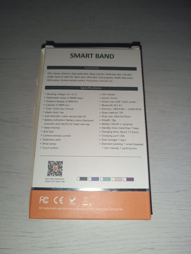 VeryFit Smart band for heart rate