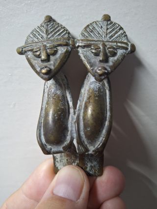 Antiguo Bronce KULANGO Costa Marfil 9 cm