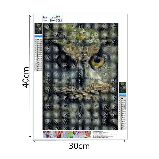 kit completo de pintura de arte com diamante 40x30