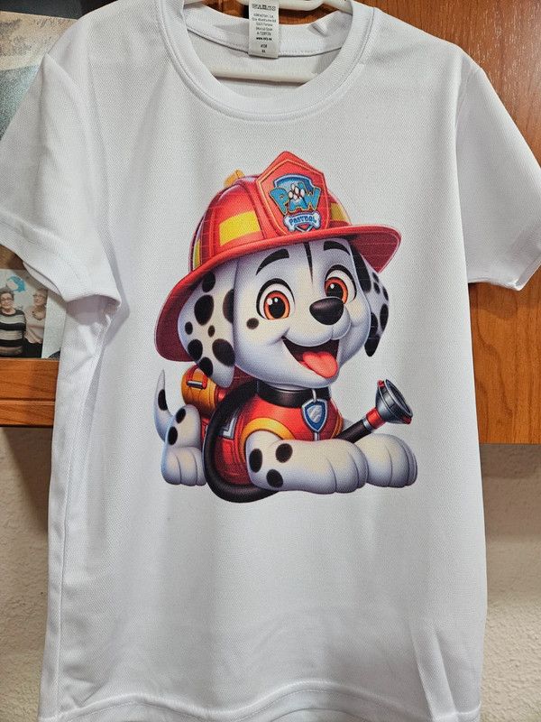 Camiseta blanca personalizada Patrulla canina t4