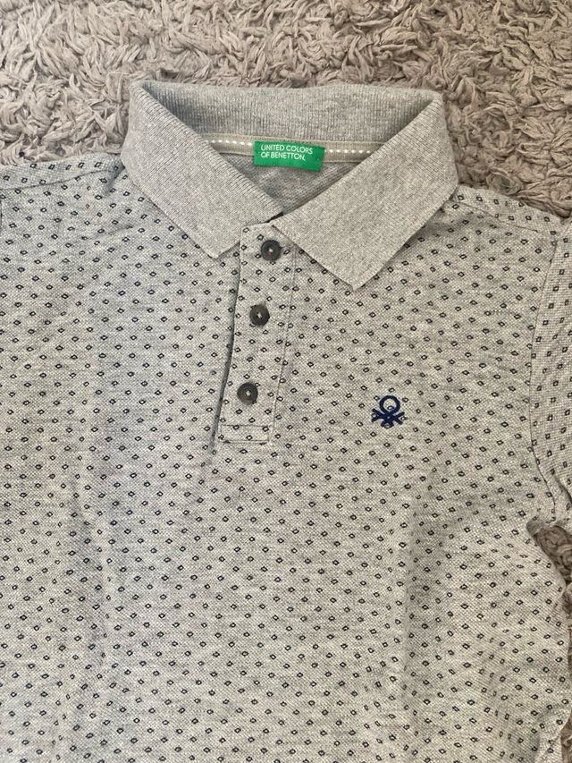 Polo niño gris Benetton 
