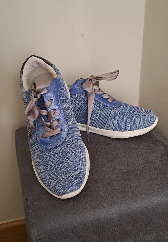 Zapatillas urbanas de mujer, color azul, talla 38