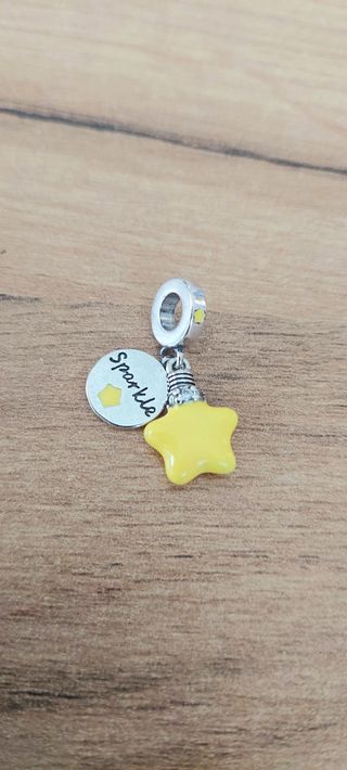 Charm Estrella foco plata 925 esmaltada