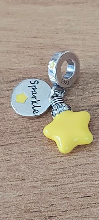 Charm Estrella foco plata 925 esmaltada