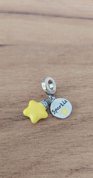 Charm Estrella foco plata 925 esmaltada
