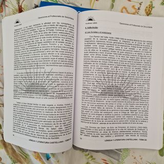 Oposiciones Secundaria Lengua temario