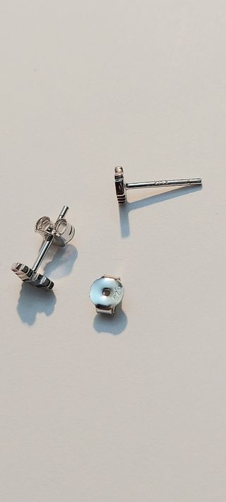 Pendientes plata forma corazón coloridos