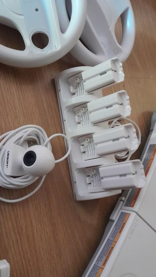 Wii con accesorios y tabla
