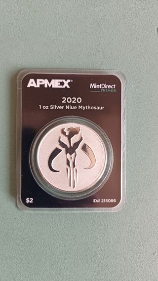 Moneda onza plata Mythosaurio Star Wars