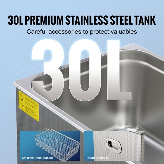 Pulitore a Ultrasuoni Display Digitale in Acciaio