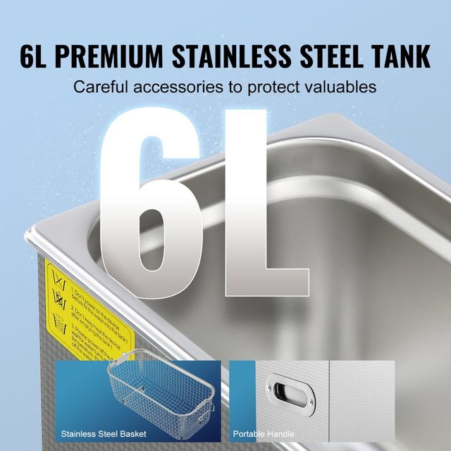 Pulitore a Ultrasuoni Display Digitale in Acciaio