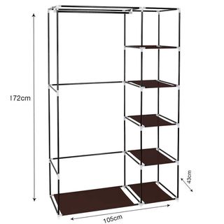 Armario Marrón De Tela Vestidor 170x110x45Cm NUEVO