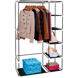 Armario Marrón De Tela Vestidor 170x110x45Cm NUEVO