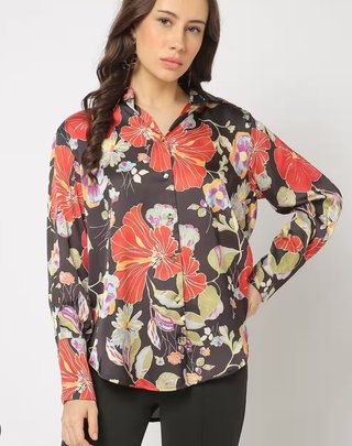 Blusa elegante satén zara