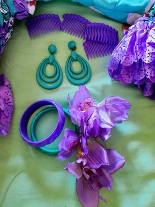 VESTIDO DE FLAMENCA + Complementos 🌿💜