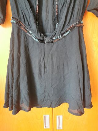 Vestido boho azul aguamarina oscuro