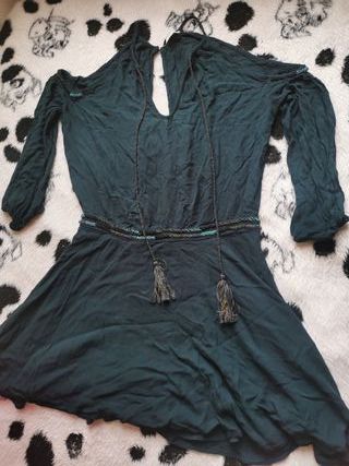 Vestido boho azul aguamarina oscuro