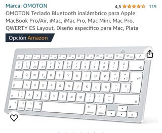 Teclado inalámbrico bluetooth para Mac