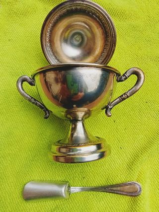 Antica zucchiera +cucchiaino a paletta