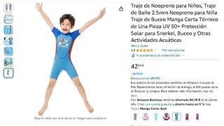 Traje de Neopreno para Niños, Traje de Baño 2.5mm