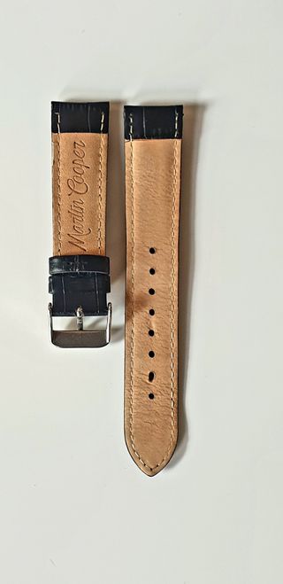 Correa para reloj de piel negra